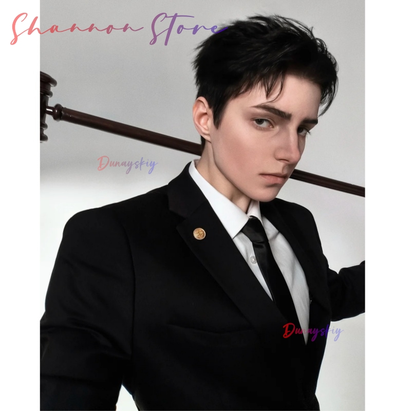 Cosplay Anime Black Hair - Perruques courtes noires élégantes Hiromi Higuruma,
