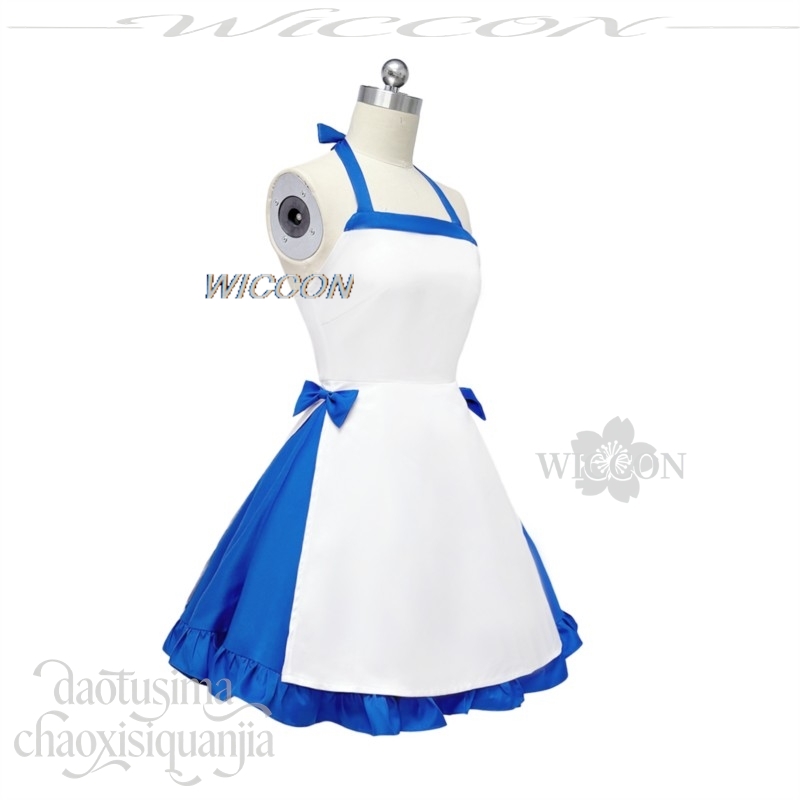 Zenos Anime Cosplay - Costume Ushirono Natsu, robe bleue et