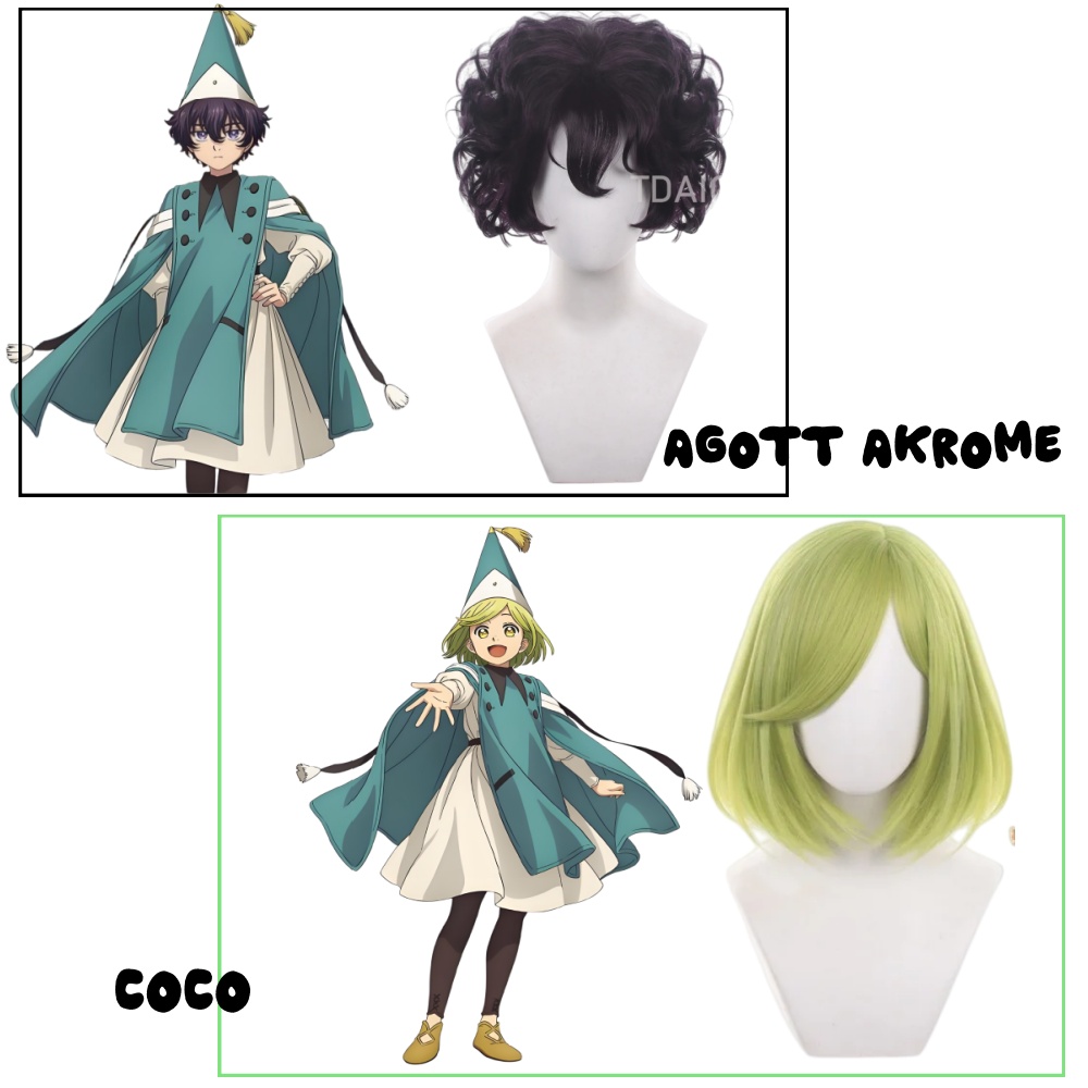 Cosplay Anime Black Hair - Perruque de cosplay Witch Hat Atelier