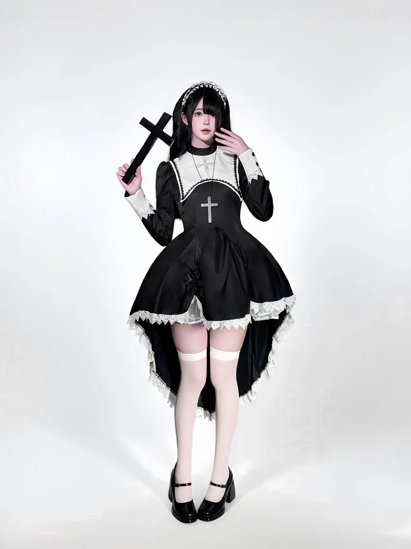 Anime Cosplay Nun - Costume de nonne d'halloween en forme