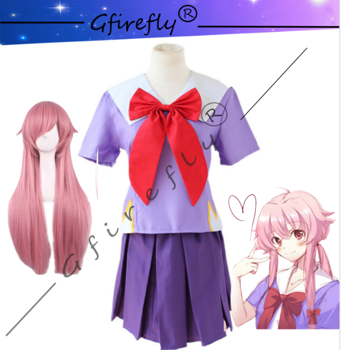 Anime Cosplay Marin - Future Diary – uniforme scolaire violet