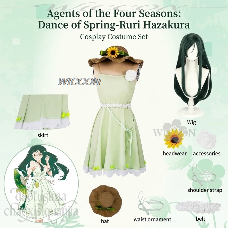 Anime Cosplay Dance - Costume d'été Ruri Hazakura, Agents des