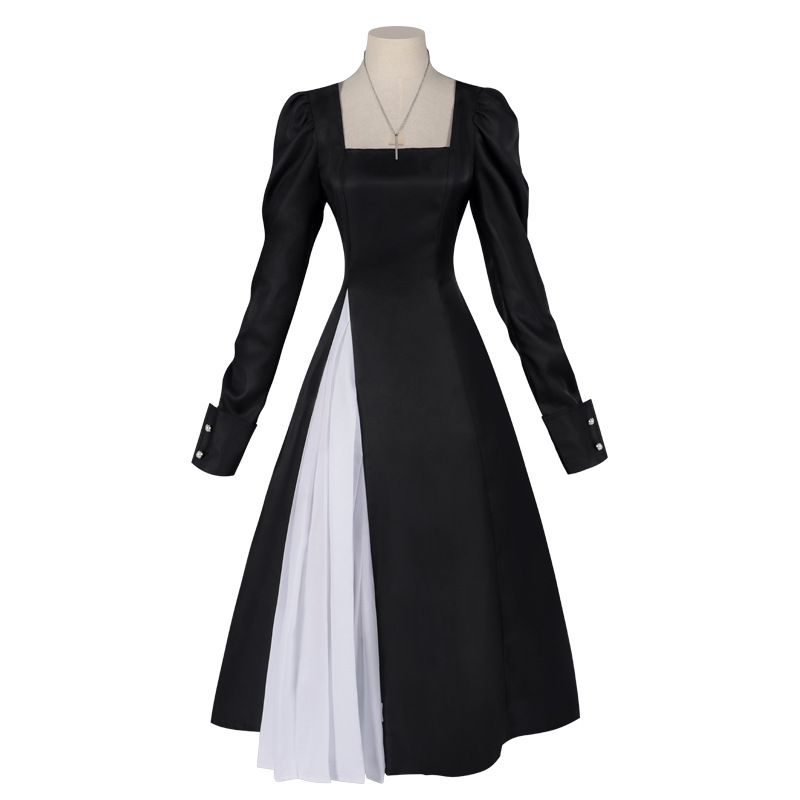 Robe plissée pour femmes europ - Anime Cosplay Nun avis et prix