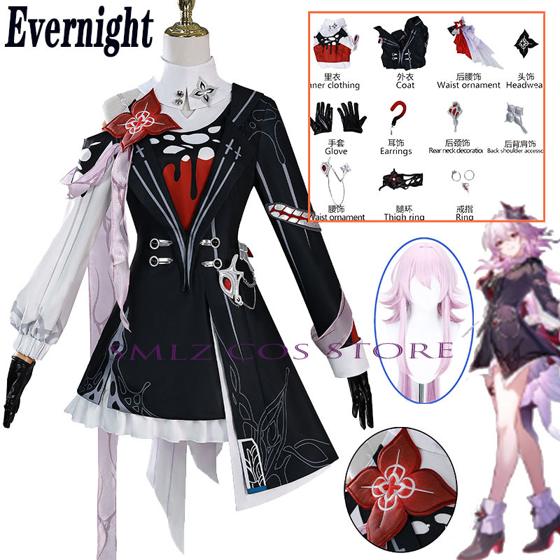 Nouveau Cosplay de nuit Honkai - Anime Cosplay Dress For Women avis et prix